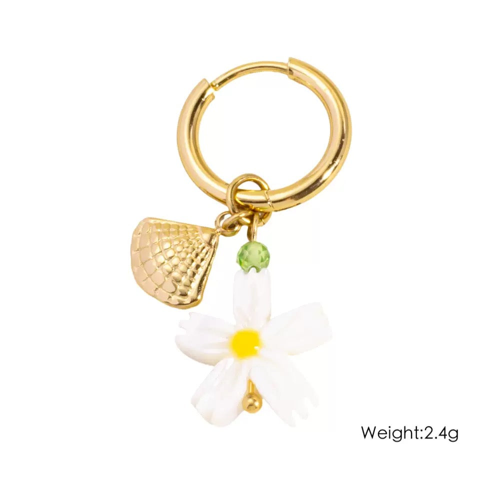 Dainty charm hoops