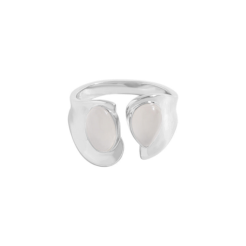 Arty moonstone silver ring