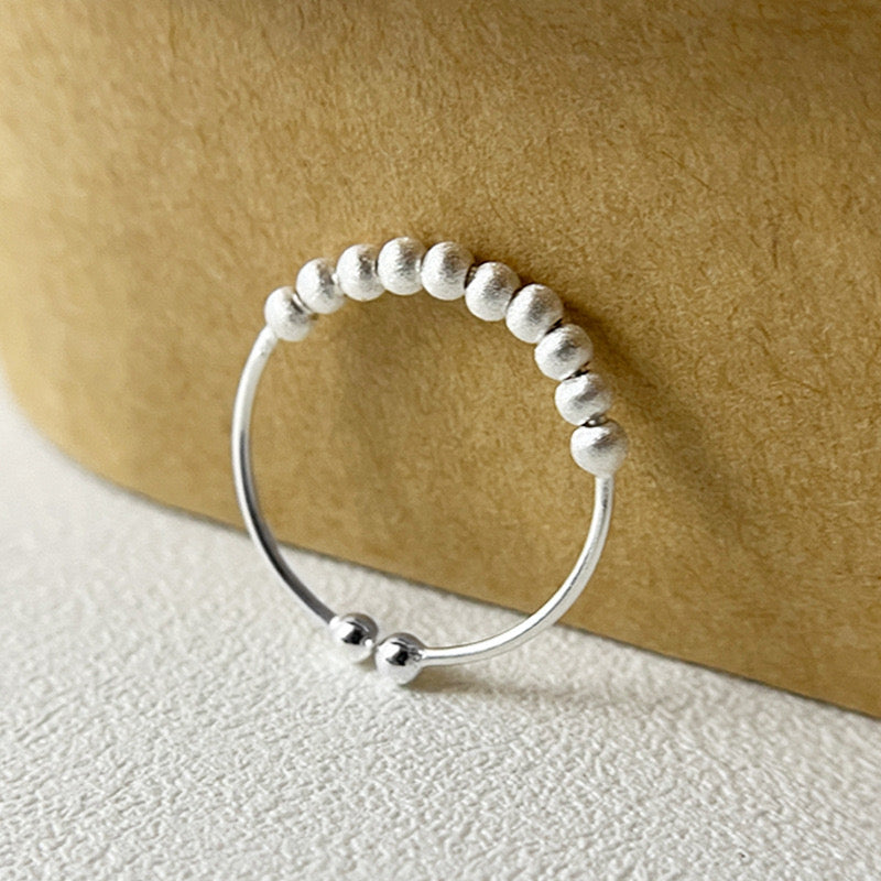 Mini beady Silver ring