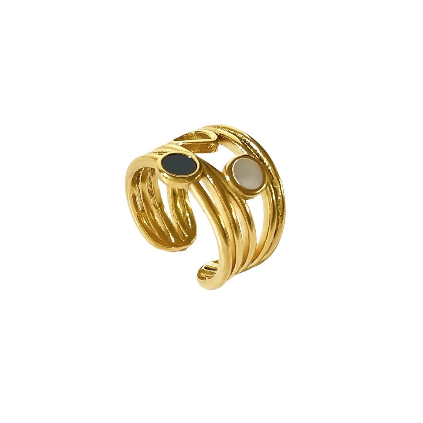 Black and white layer ring