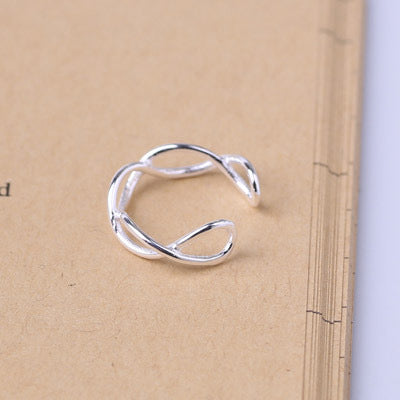 Tangled silver ring