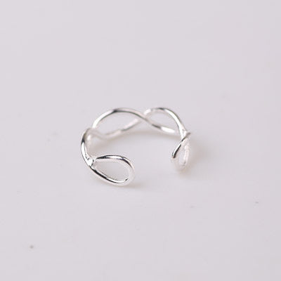 Tangled silver ring