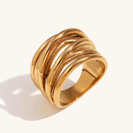 Tangled lines rings