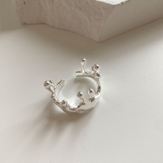 Lava Crown Silver ring