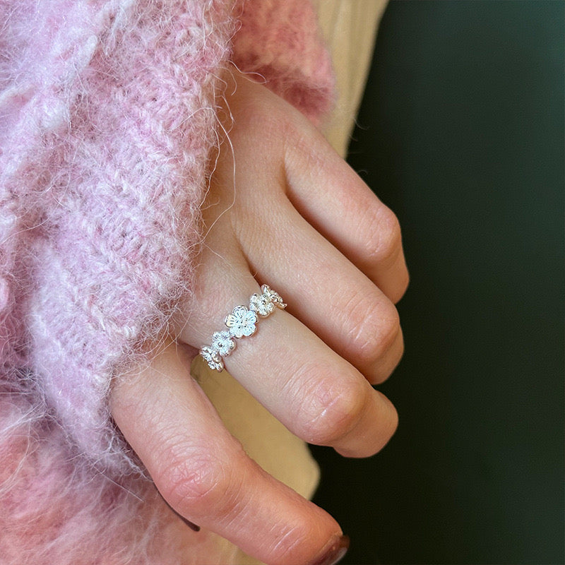 Flowers Silver ring