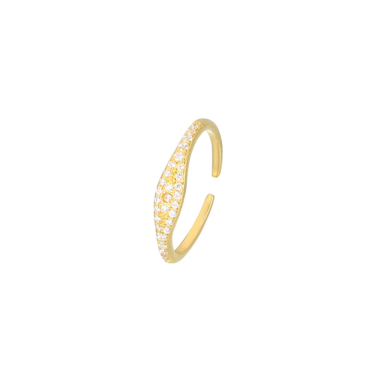 Tiara Silver curvy ring
