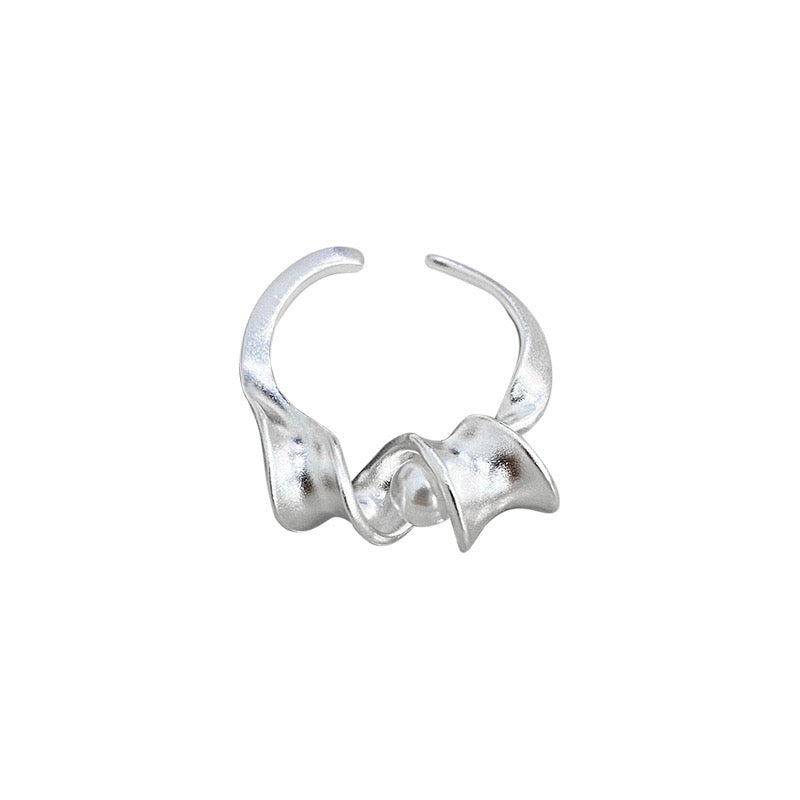 Folding silver ring