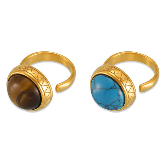 Natural stone rings