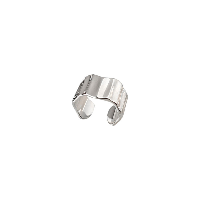 Square silver ring