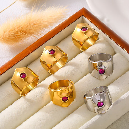 Pink gem ring