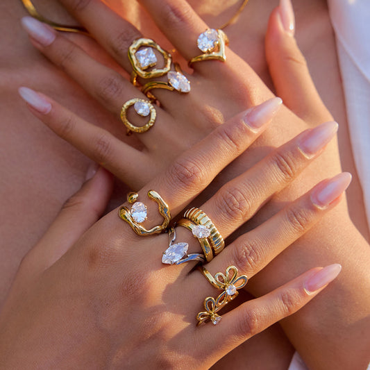 Stone rings collection