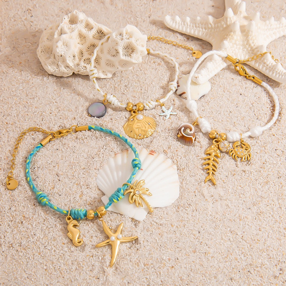 Braid charm bracelets