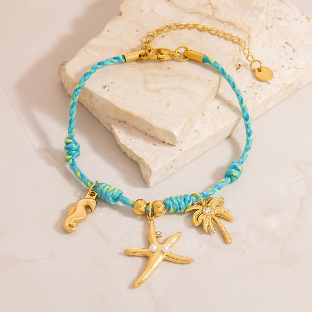 Braid charm bracelets