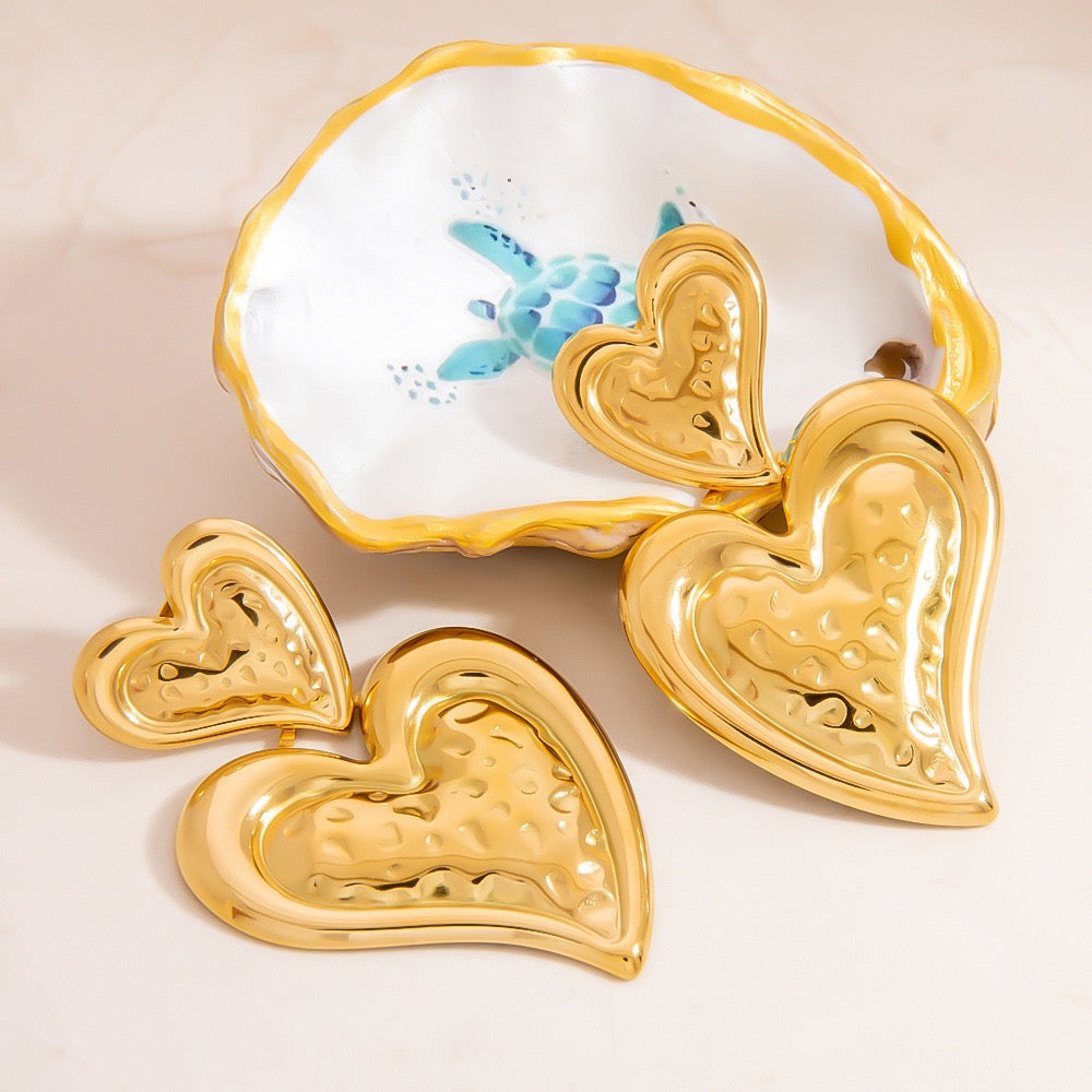 Big hearts earrings