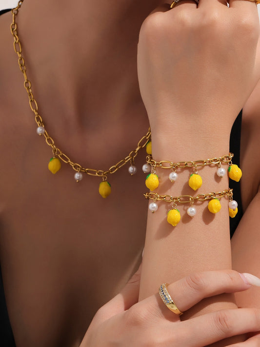Lemon charm set