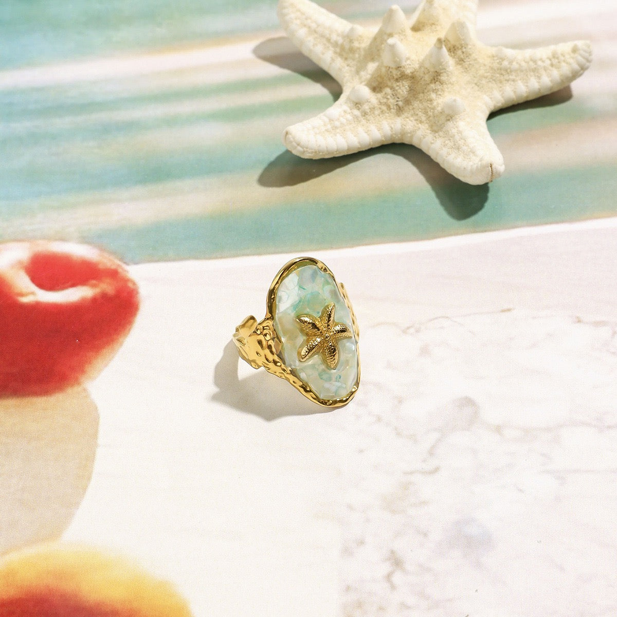 Blue starfish rings