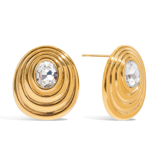 Classic swirl rock earrings
