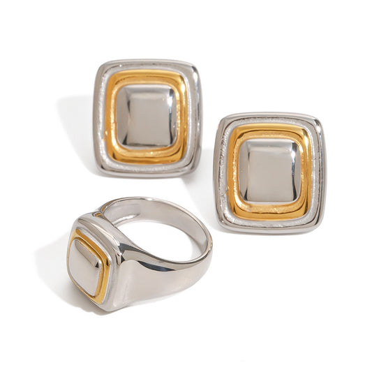 Vintage square earrings