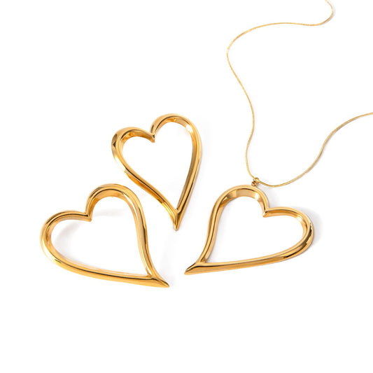 Big hearts statement earrings