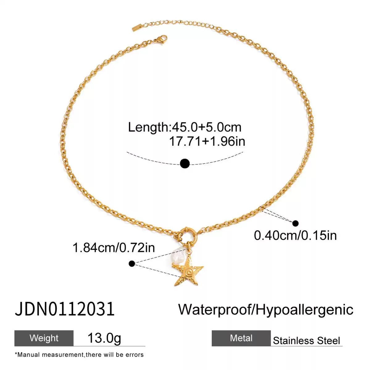 Swirl star necklace