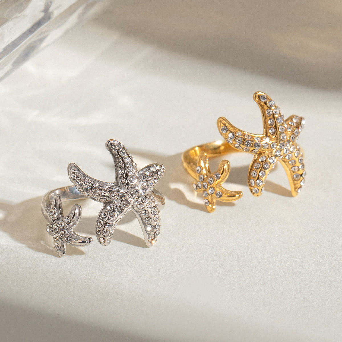 Shinning sea star rings