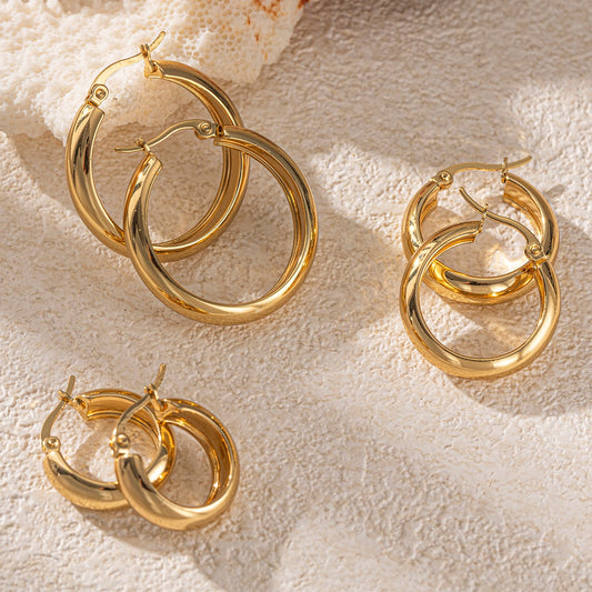 Classic gold hoops