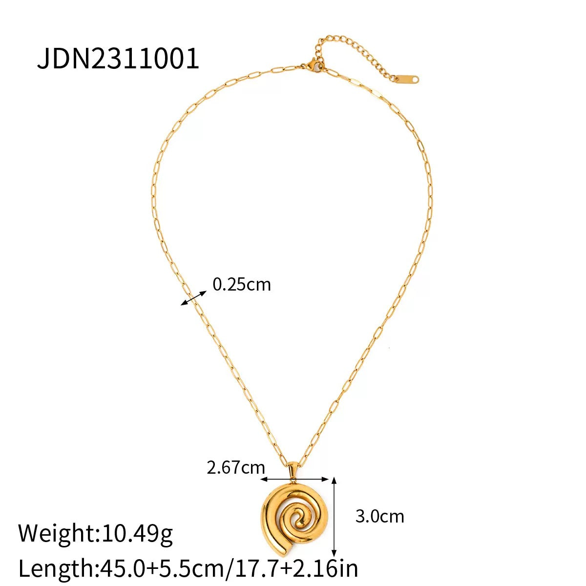 Bondi Catalina swirl necklace