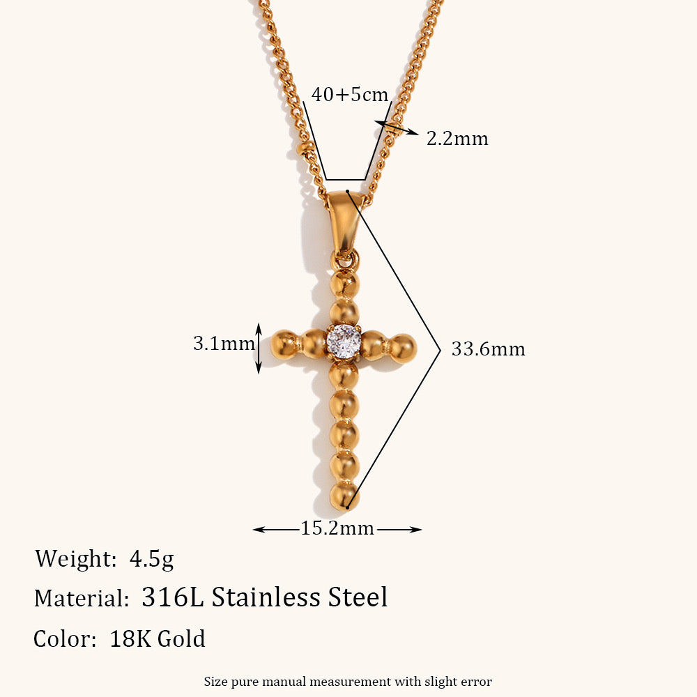 Shinning cross necklace