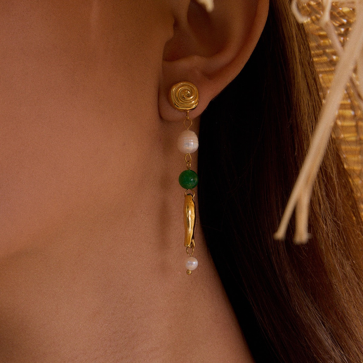 Swirl fish earrings