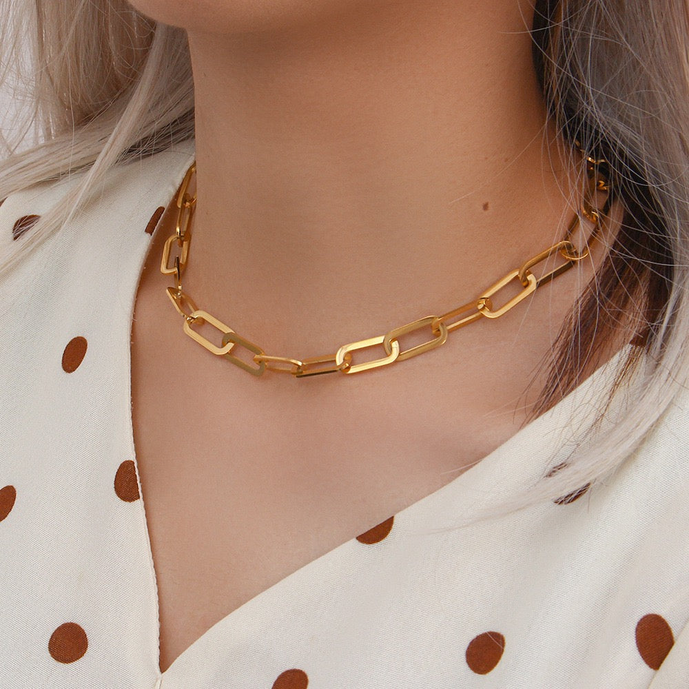 Arisa Big pin necklace bracelet set