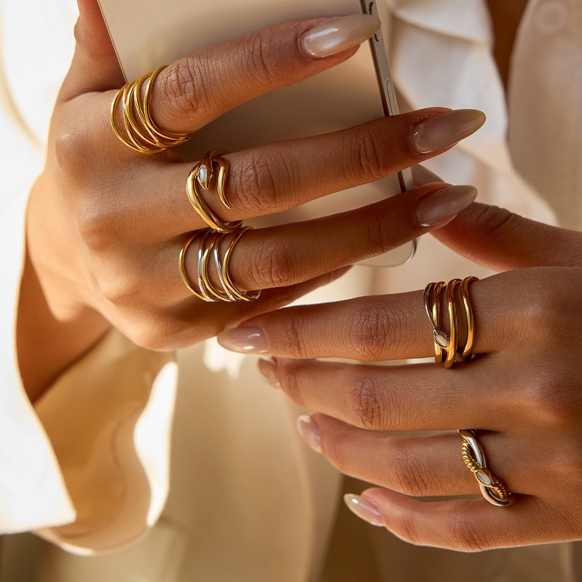 Twist snake ring