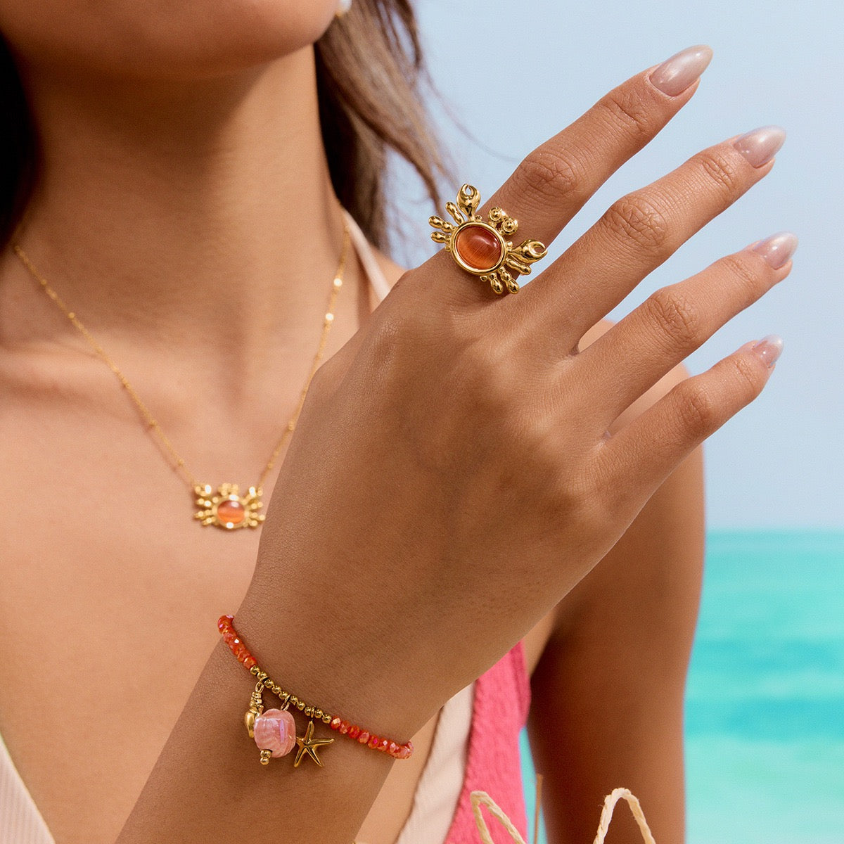 Cute crab ring