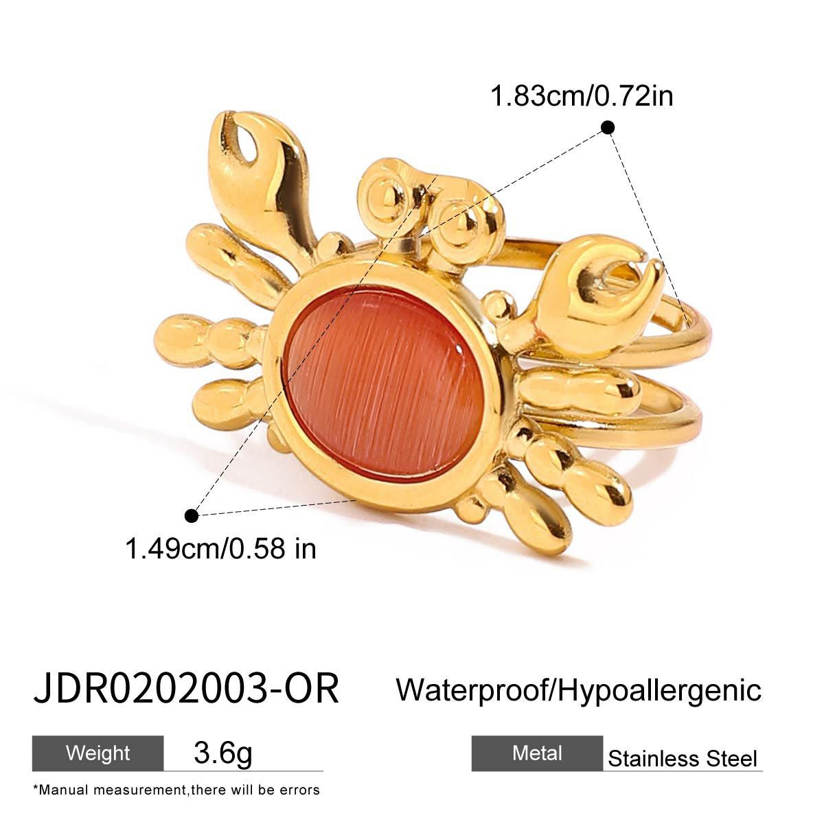 Cute crab ring