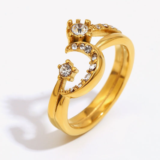 Nutina moon and star ring