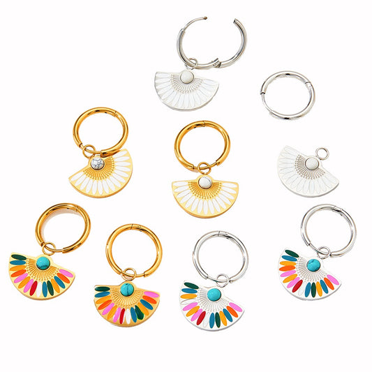 Yemen Coloful fan earrings