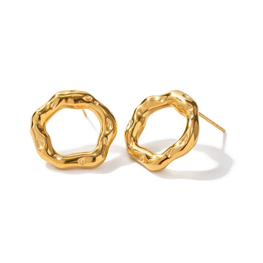 Galena Flower lava earrings