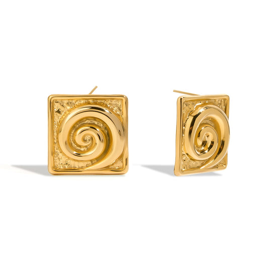 Swirl metallic earrings