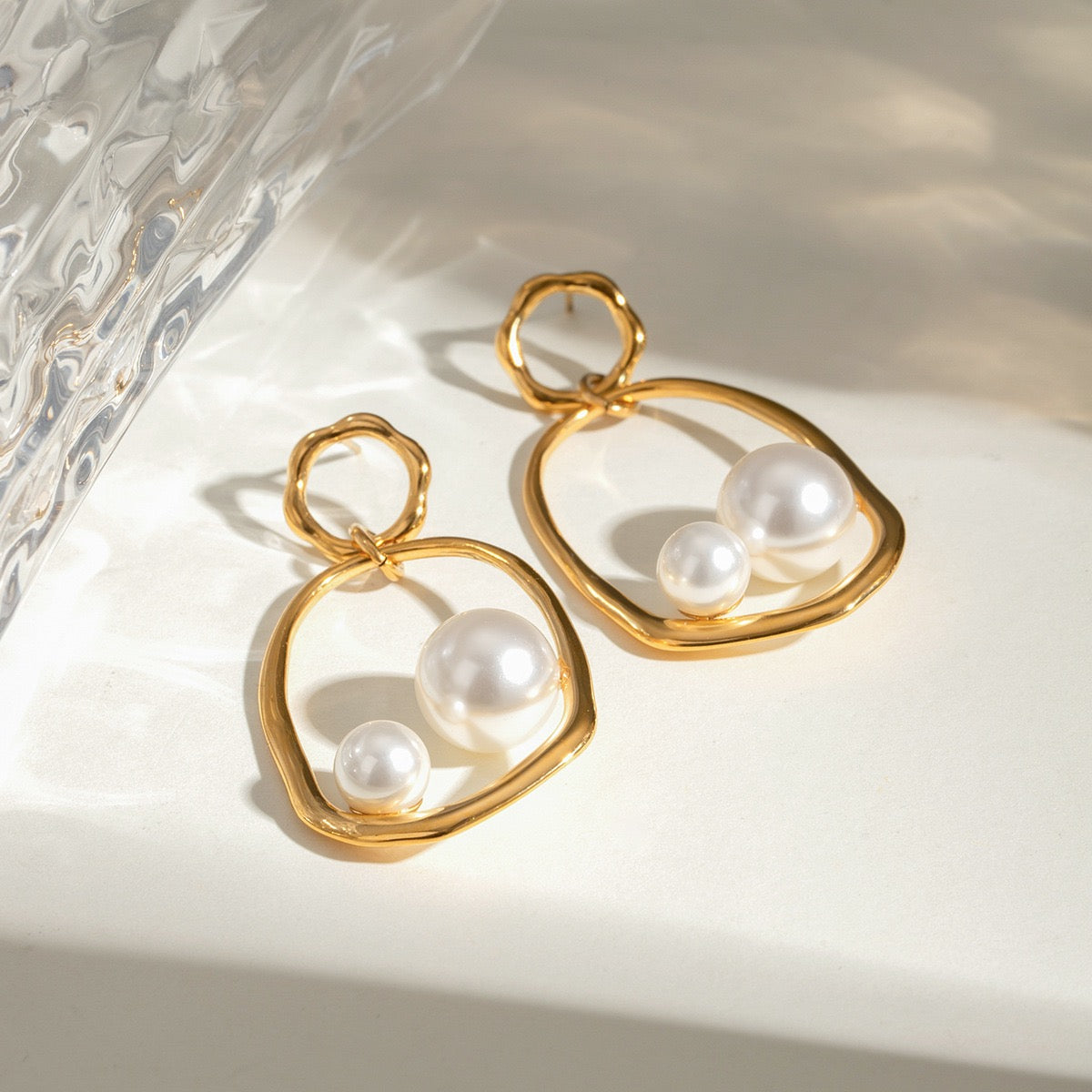 Pearly gate earrings