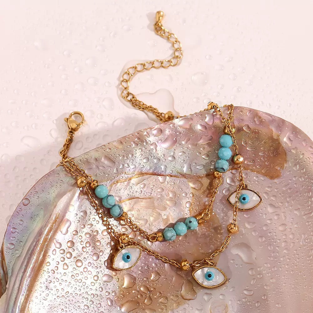 Tummy Blue eyes anklets