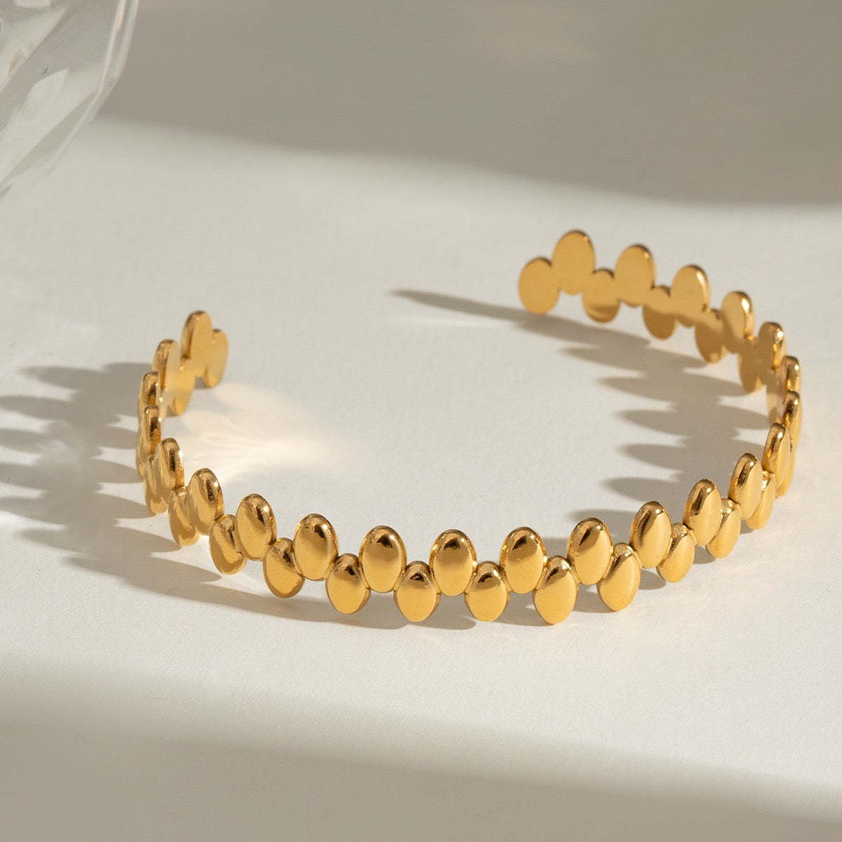 Beady open bangle
