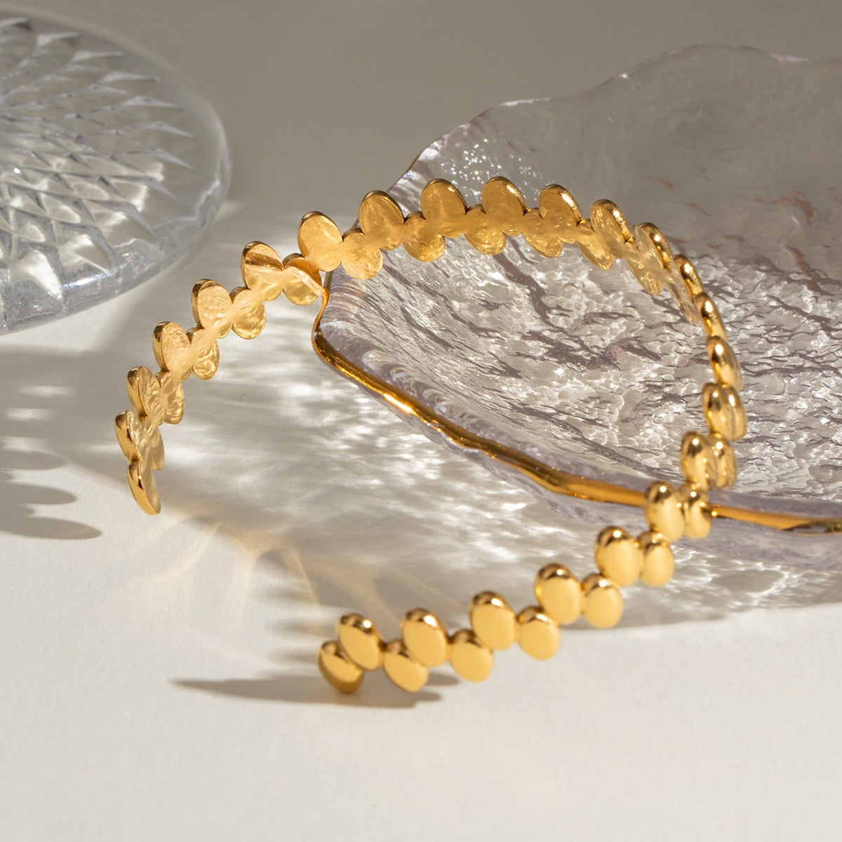 Beady open bangle