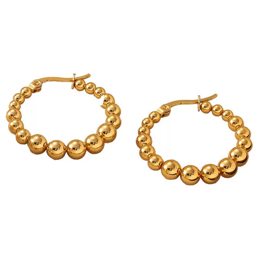 Beady hoops earrings