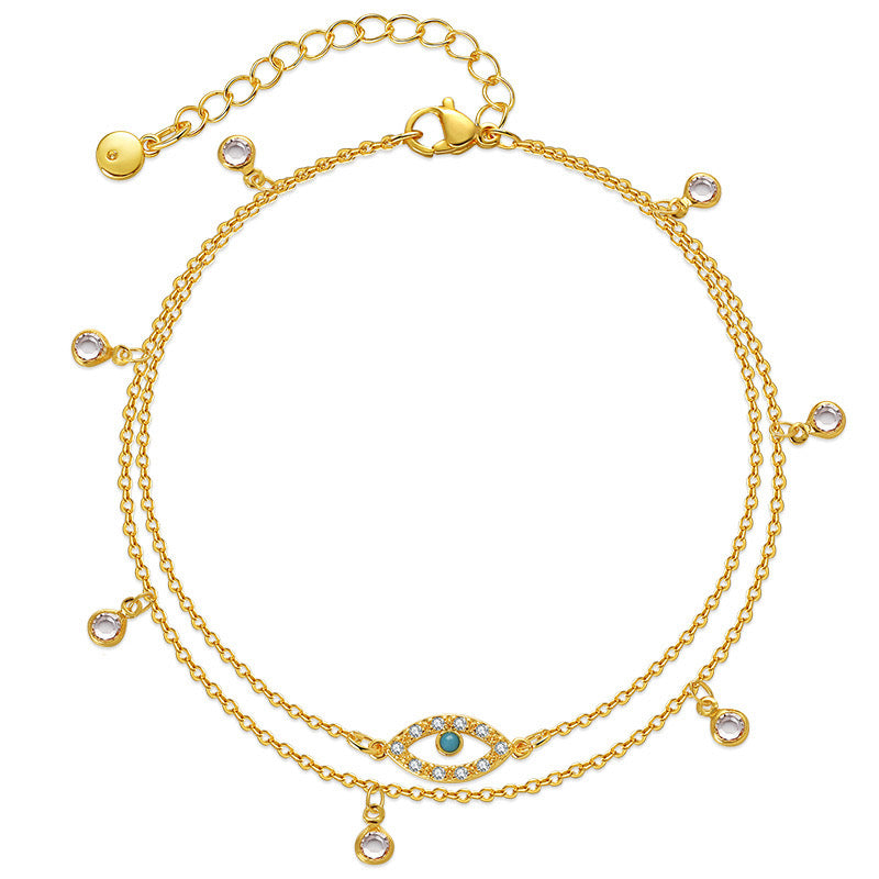 Double evil eye anklets