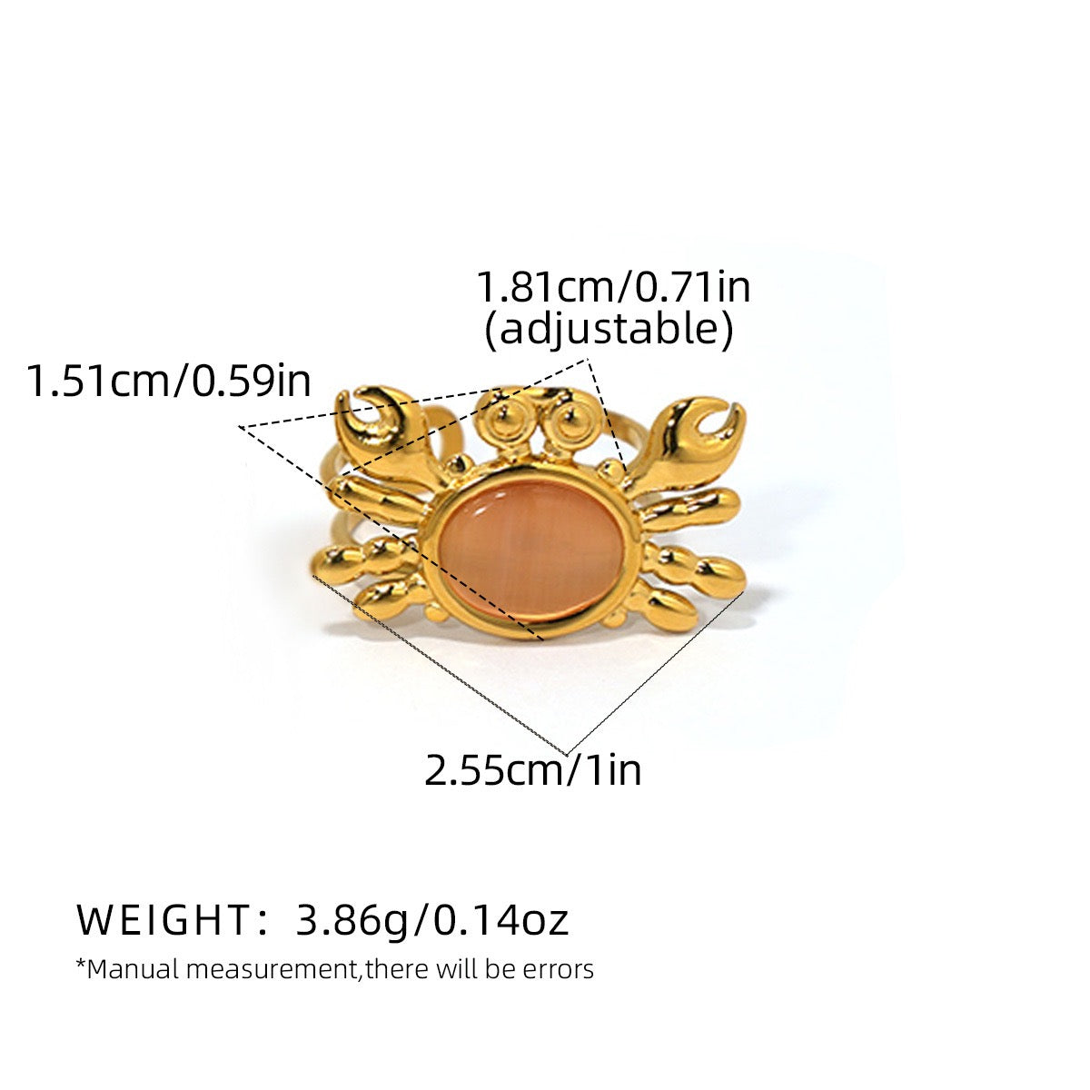 Cute crab ring