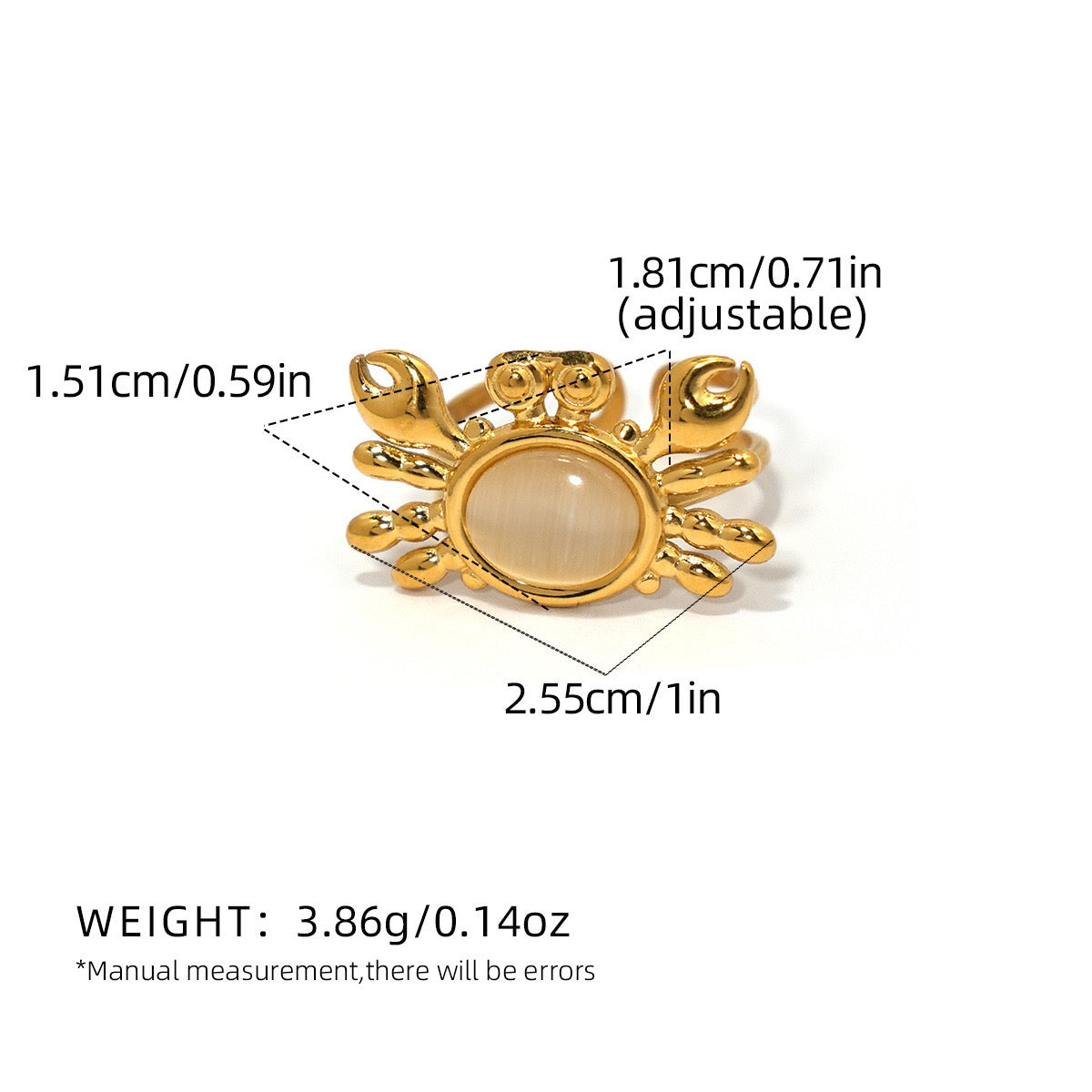 Cute crab ring
