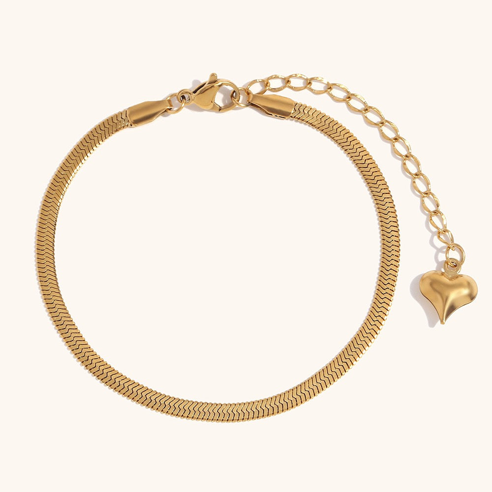 Dainty golden chain bracelets