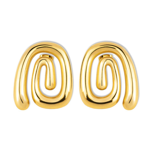 Square swirl earrings