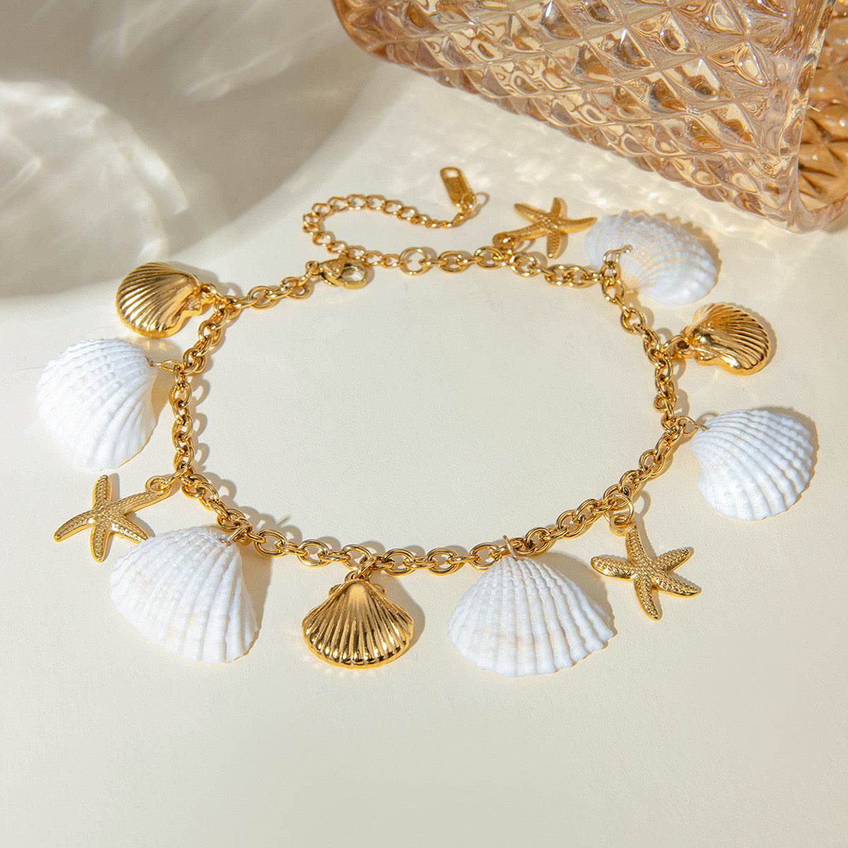 Florence Natural seashell anklet/bracelet