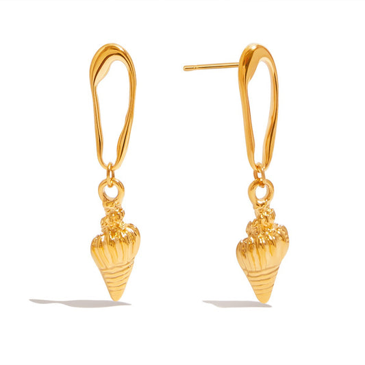 Sea snail earrings