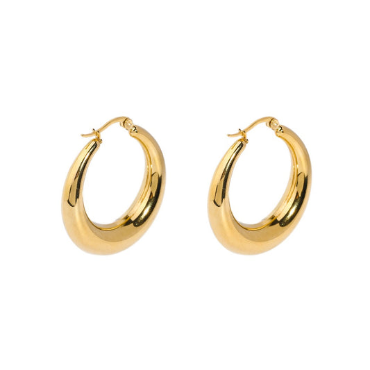 Classic chubby hoops earrings